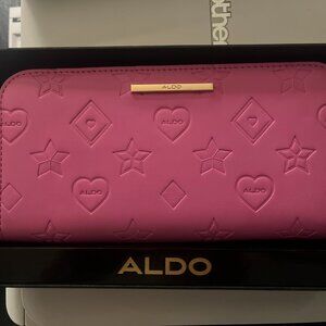Aldo Pink Zip Around Wallet - New